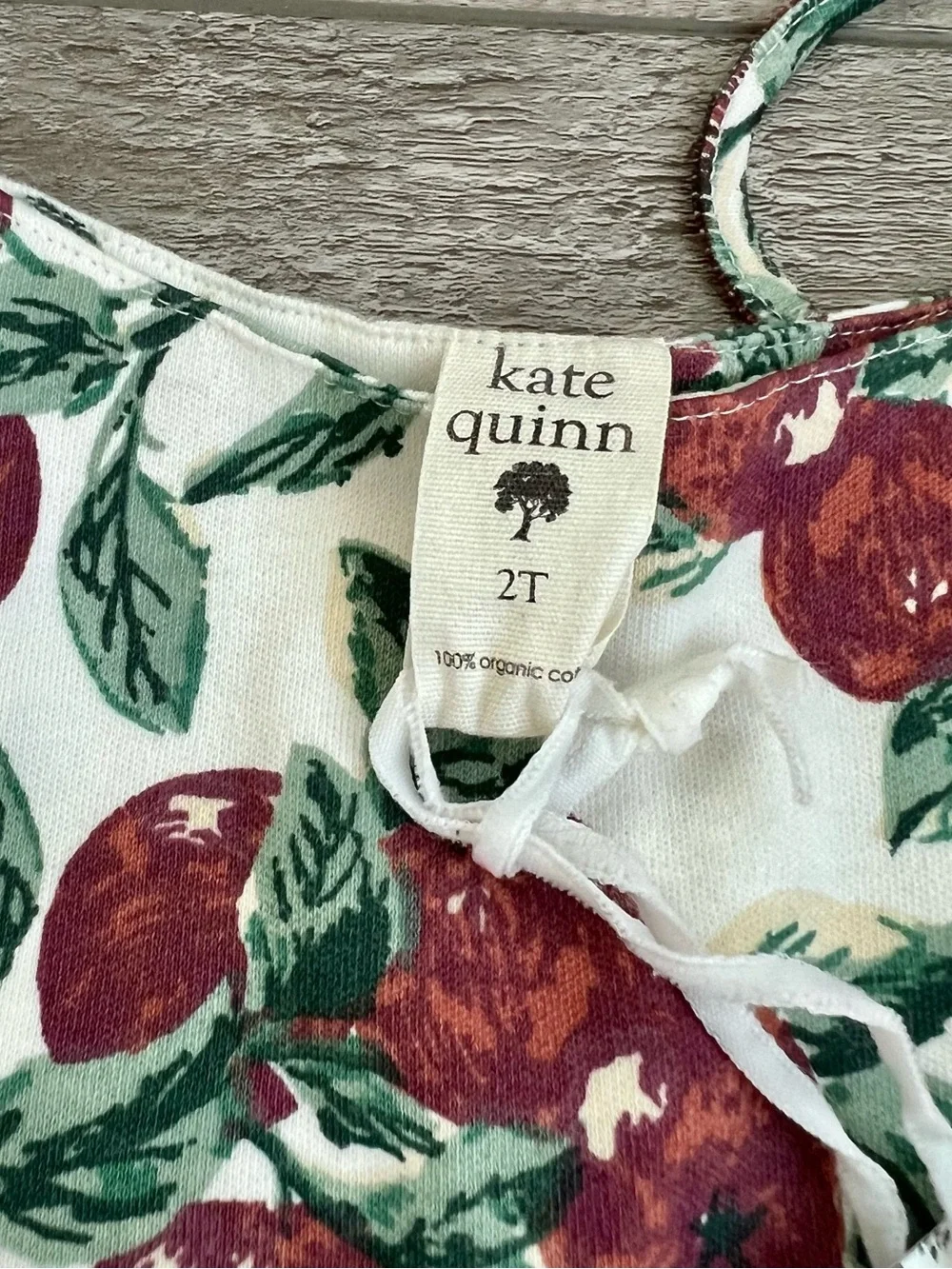 NWT Kate Quinn Organic Cotton Ballerina Bubble in Apple Branches Size 2T